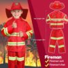 LOYO Kids Role Play Dress Up Clothes for 3-8 Years Old Play, 4 Sets Astronaut/Doctor/Fireman/Construction Costume for Kids And Toddlers Boys Halloween Costumes