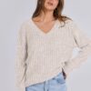 ANRABESS Long Sleeve Shirts for Women V Neck Casual Fall Tops Loose Fit Lightweight Sweaters Tunic Fashion 2024 Clothes