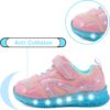 YESKIS Toddler Boys Girls Light Up Shoes LED Flashing Lightweight Mesh Breathable Adorable Running Sneakers for Toddler and Little Kid