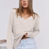 ANRABESS Long Sleeve Shirts for Women V Neck Casual Fall Tops Loose Fit Lightweight Sweaters Tunic Fashion 2024 Clothes