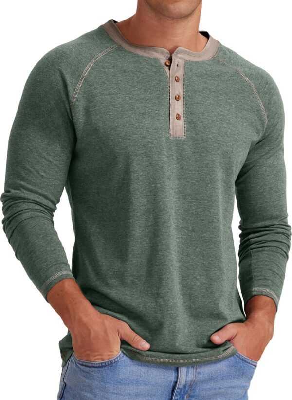 Sailwind Mens Henley Long/Short Sleeve T-Shirt Cotton Casual Shirt