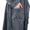 NY Threads Men's Hooded Fleece Bathrobe Plush Long Spa Robe