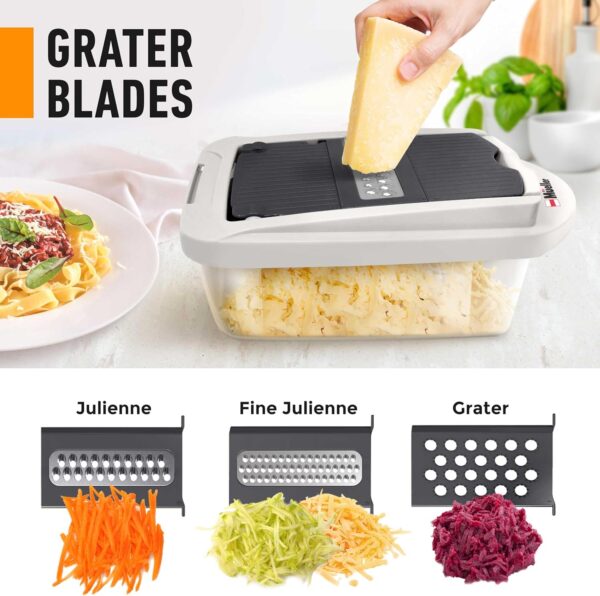 Mueller Pro-Series 10-in-1, 8 Blade Vegetable Chopper, Onion Mincer, Cutter, Dicer, Egg Slicer with Container, French Fry Cutter Potatoe Slicer, Home Essentials & Kitchen Gadgets, Salad Chopper