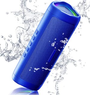 Bluetooth Portable Wireless Speakers with HD Sound, IPX5 Waterproof, Up to 20H Playtime, TWS Pairing, BT5.3, for Home/Party/Outdoor/Beach, Electronic Gadgets, Birthday Gift (Blue)