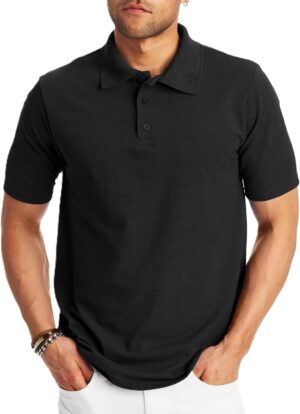 Hanes Men’s X-Temp Short Sleeve Polo Shirt, Midweight Men's Shirt