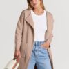 ANRABESS Women's Open Front Knit Lightweight Cardigan Casual Long Coatigan Sweater Lady Jacket Coat 2025 Fall Outerwear