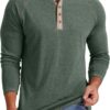 Sailwind Mens Henley Long/Short Sleeve T-Shirt Cotton Casual Shirt