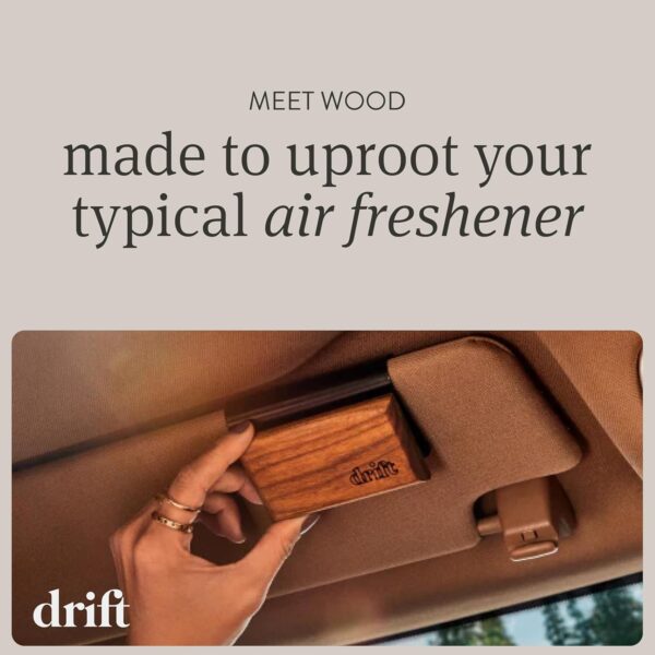 Drift Car Air Freshener - Wood Air Freshener - Car Odor Eliminator - Amber Scent Starter Kit