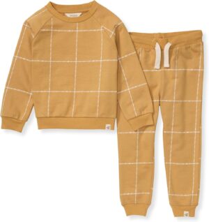 Burt's Bees Baby baby-boys Shirt and Pant Set, Top & Bottom Outfit Bundle, 100% Organic Cotton