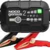 NOCO GENIUS2, 2A Smart Car Battery Charger, 6V and 12V Automotive Charger, Battery Maintainer, Trickle Charger, Float Charger and Desulfator for Motorcycle, ATV, Lithium and Deep Cycle Batteries