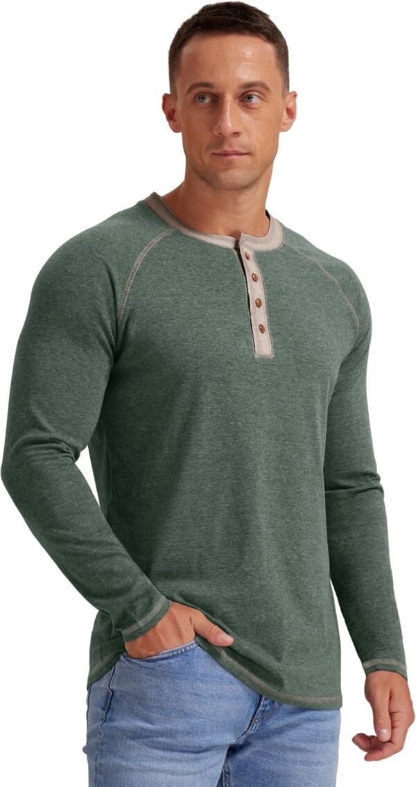 Sailwind Mens Henley Long/Short Sleeve T-Shirt Cotton Casual Shirt