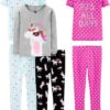 Simple Joys by Carter's Girls' 6-Piece Snug Fit Cotton Pajama Set