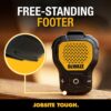 DEWALT Wearable Bluetooth Speaker (Updated Version), Clip-On Wireless Jobsite Pro Water-Resistant Portable Speaker (Non-Magnetic), Built-in Mic for Hands-Free Music/Calls, Bluetooth Speaker (Yellow)