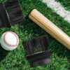 KALIONE 2 Pcs Umpire Brush, Baseball Home Plate Brush Baseball Umpire Gear with Plastic Handle Sport Umpire Gear Brush for Baseball Softball Umpire Equipment (Black, 4.9 X 4.6 Inch)