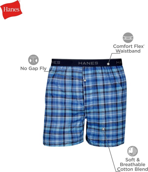 Hanes Men's Tagless Boxer Underwear, Exposed Waistband, Multi-packs Available