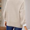 ETCYY Womens Oversized Sweaters Fall 2025 Fashion Clothes Trendy Batwing Sleeve Colorblock Striped Knit Pullover Tops