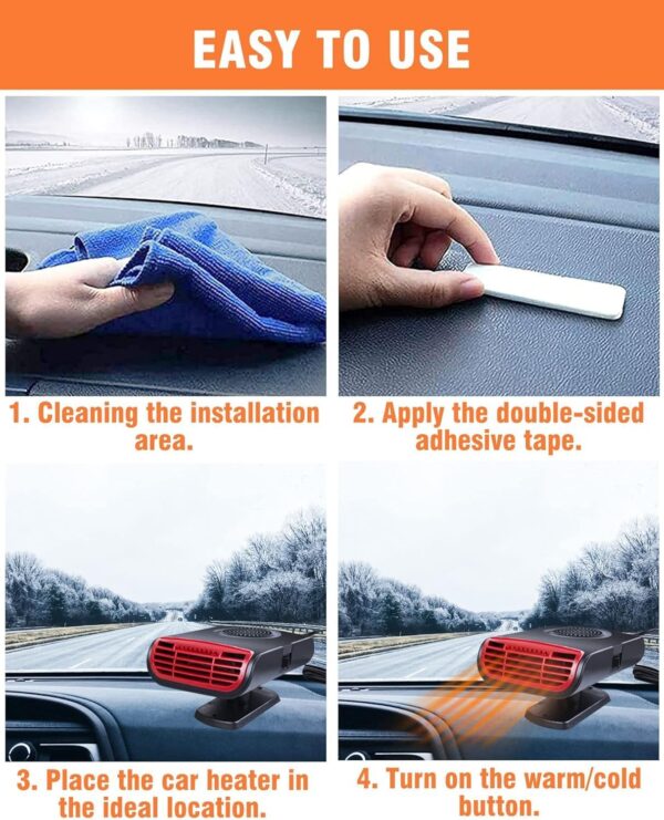 Car Heater - Portable Car Heaters for Vehicle, 12V Car Heater That Plugs Into Cigarette Lighter