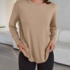 Trendy Queen Womens Oversized Long Sleeve T Shirts 2025 Basic Crewneck Tee Fall Tops Casual Workout Y2K Clothes