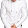 Lexiart Mens Fashion Athletic Hoodies Sport Sweatshirt Solid Color Fleece Pullover