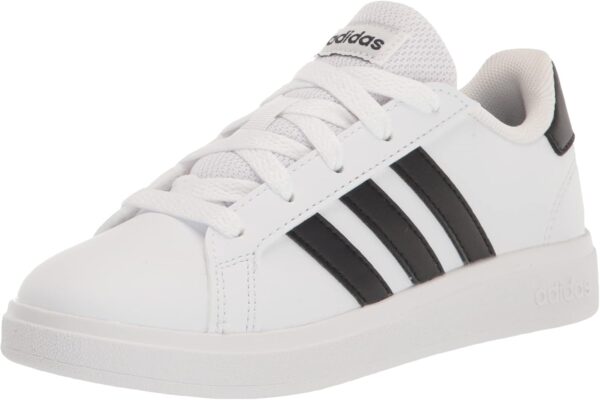 adidas Unisex-Child Grand Court 2.0 Elastic (Little Big Kid) Sneaker