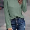 Dokotoo Womens Tops Long Sleeve Lightweight Shirts 2025 Spring Fashion Trendy Tops Crewneck Casual Knit Basic Tee