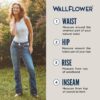 WallFlower Luscious Curvy Bootcut Jeans for Women Mid-Rise Insta Stretch Denim in Petite, Midsize, Plus Size, Juniors Jeans