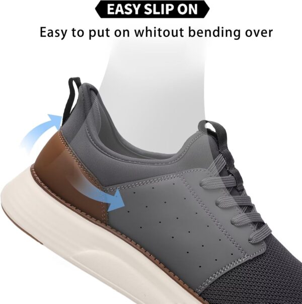 Men Casual Dress Shoes Hands Free Slip On Fashion Sneakers Lightweight Breathable Walking Shoes Gym Tennis Athletic