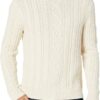 Amazon Essentials Men's Long-Sleeve 100% Cotton Fisherman Cable Crewneck Sweater