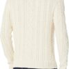 Amazon Essentials Men's Long-Sleeve 100% Cotton Fisherman Cable Crewneck Sweater