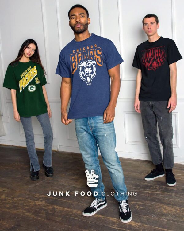 Junk Food Clothing x NFL - Bold Logo - Short Sleeve Fan Shirt for Men and Women - Officially Licensed NFL Apparel