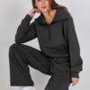 ANRABESS Women 2 Piece Outfits Sweatsuit Oversized Sweatshirt Sweatpants Tracksuit Sweat Lounge Matching Set 2025 Fall Trendy