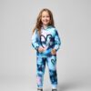 Toddler Baby Girls Clothes Long-sleeve Tie Dye Hoodie Pullover and Sweatpants Heart Print Hooded Outfits Set