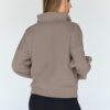 Trendy Queen Sweatshirts Quarter Half Zip Pullover Oversized Hoodies Sweaters Comfy Fall Outfits 2025 Y2K Winter Clothes