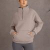 Trendy Queen Sweatshirts Quarter Half Zip Pullover Oversized Hoodies Sweaters Comfy Fall Outfits 2025 Y2K Winter Clothes