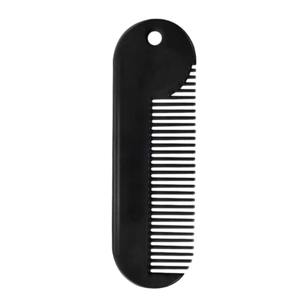 FOMIYES Zinc Alloy Beard Comb Portable Sturdy Hair Styling Tool for Men Ideal Salon Gadget for Grooming Black Beard Accessory