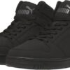 PUMA Men's Rebound Layup Sneaker, Wide-Nubuck Black Black-Cool Dark Gray, 10.5