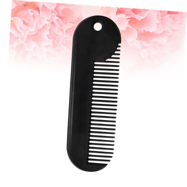 FOMIYES Zinc Alloy Beard Comb Portable Sturdy Hair Styling Tool for Men Ideal Salon Gadget for Grooming Black Beard Accessory