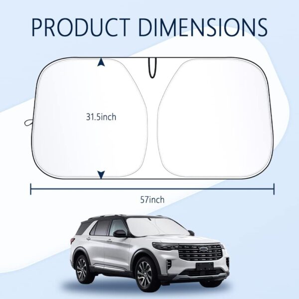 240T Thickened Automotive Glass Sunshade and Comes with Storage Bag,Keep Car Interior Cool,Universal Windshield Sun Shade Fit for Cars,Trucks,SUVs (L(57.08 * 31.5 inch))