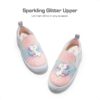 DREAM PAIRS Toddler Sneakers Slip On for Girls Kids Walking Shoes Sparkle Sequins Glitter Shoes Little Kids Comfort Casual