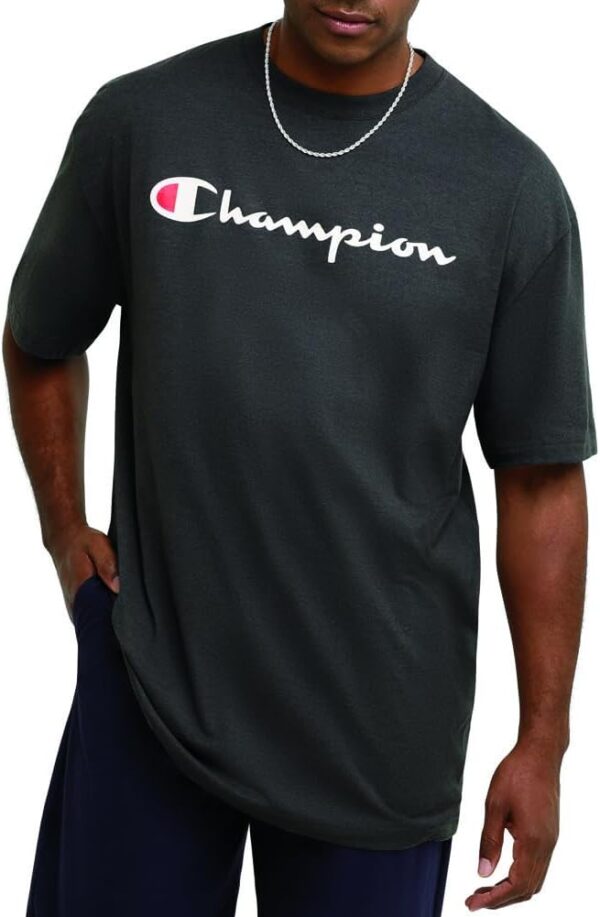 Champion Men's T-Shirt, Classic Graphic T-Shirt, Soft and Comfortable T-Shirts for Men, Script Logo (Reg. or Big & Tall)