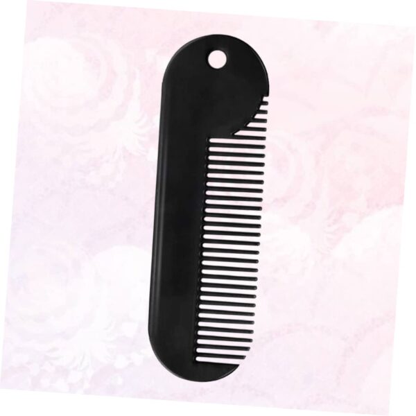 FOMIYES Zinc Alloy Beard Comb Portable Sturdy Hair Styling Tool for Men Ideal Salon Gadget for Grooming Black Beard Accessory