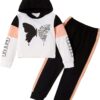 Toddler Baby Girls Clothes Long-sleeve Tie Dye Hoodie Sweatshirt Joggers Pants Hooded Outfits Set