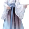 Deluxe Hanfu Chinese Costume For Girls,Kids Tang Dynasty Traditional Floral Embroidery Princess Dress.