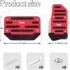 2PCS Non-Slip Car Pedal Covers,Premium Aluminum Alloy Gas and Brake Pedals Covers for Safe Driving,Car Mods Accessories Fits Automatic Transmission Car Truck SUV Van (Red/2pcs)