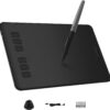 HUION Inspiroy H640P Drawing Tablet, 6x4 inch Digital Art with Battery-Free Stylus, 8192 Pen Pressure, 6 Hot Keys, Graphics Tablet for Drawing, Writing, Design, Teaching, Work with Mac, PC & Mobile