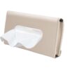 Car Tissue Holder, Sun Visor Napkin Holder, Car Mask Holder for Sun Visor, Masks Dispenser for Car, Car Tissue Box with Tissue Refill (Beige)