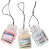 Yankee Candle Hanging Car Jar® Ultimate 3-Pack Air Fresheners, Neutralizes Odors Up to 30 Days, Includes: Beach Walk, Pink Sands, and Sun and Sand (Pack of 3)