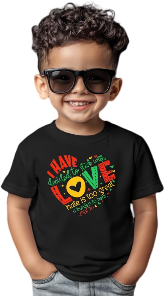 Toddler Black History T-Shirts for Boys Girls, Black History Month Shirts for Kids, Graphic Top Funny Letters Tees