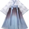 Deluxe Hanfu Chinese Costume For Girls,Kids Tang Dynasty Traditional Floral Embroidery Princess Dress.