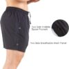 Men's 5" Running Shorts 2 Pack Quick Dry Athletic Workout Gym Shorts with Zipper Pockets